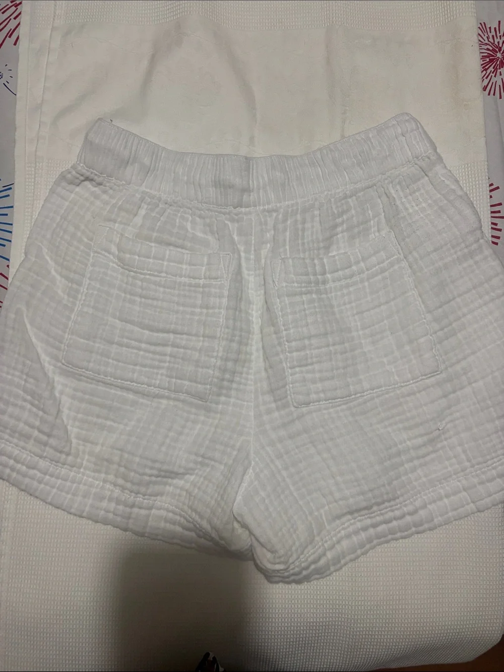 LOFT WHITE DRAWSTRING SHORTS
